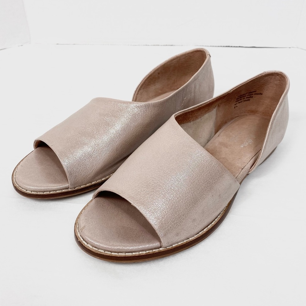 Seychelles Passport Pink Pearl D’orsay Open Toe Flats